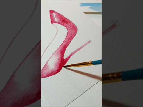 How to paint heels 👠 #shoedesign #shoes