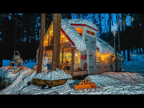 Massive March Blizzard at Off Grid Cabin + Rural Winter Life