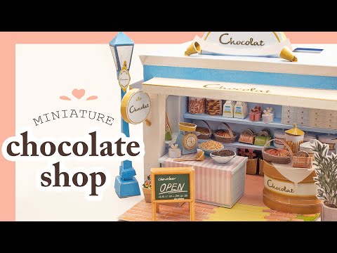 Paper Chocolate Shop Diorama (canon papercraft dollhouse kit)