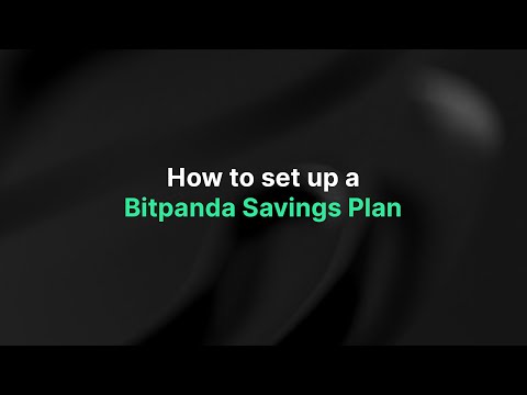 How to set up a Bitpanda Savings Plan