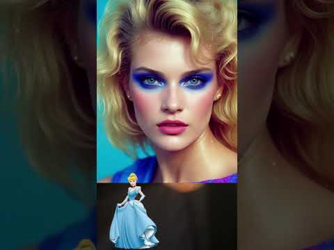 #Disney princesses but 80's fashion magazine cover version #shortsviral #shortvideos