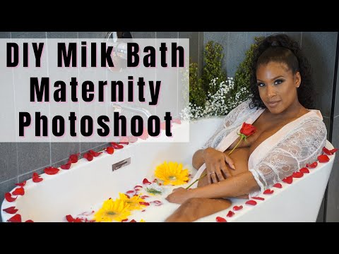 DIY Milk Bath Maternity Photoshoot | Dallas Statler Hotel Maternity Photo Shoot & Family Pictures