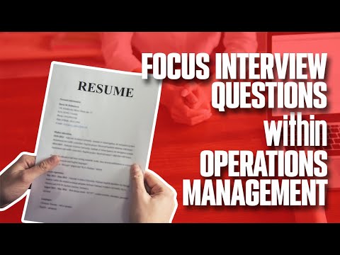 What are good FOCUS INTERVIEW QUESTIONS within OPERATIONS MANAGEMENT | Simplicity Consultancy