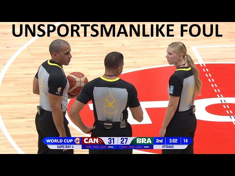 Unsportsmanlike fouls (C1-C2-C3-C4) at FIBA World Cup 2023.