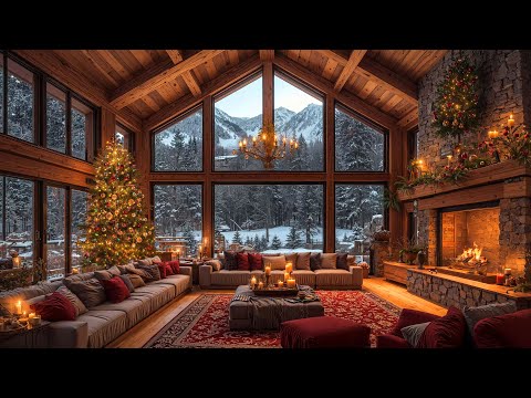 Cozy Christmas Jazz Instrumental Music for Relax, Unwind 🎄 Warm Christmas Ambience & Fireplace Sound