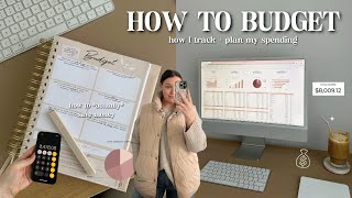 how to budget and *actually* save money 💸 how I track + plan my spending (budgeting for beginners) 💰