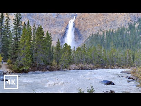 White Noise of a Mountain River and Falling Water for Deep Relaxation, Meditation or Sleep in 4K UHD