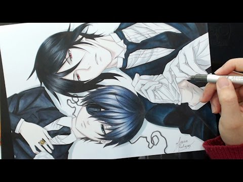 Speed Drawing - Ciel and Sebastian (Kuroshitsuji)