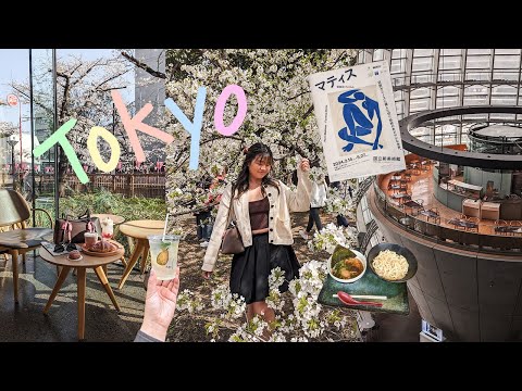 TOKYO VLOG 🌸 Sakura season, cafe hopping, solo traveling 🇯🇵