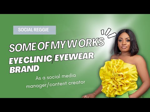 Social media manager and content creator for an eye wear brand/eye wear clinic