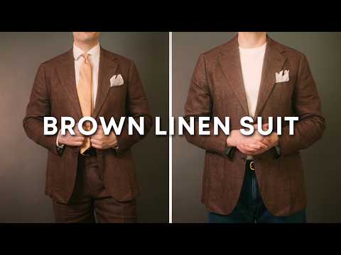 7 Brown Linen Suit Outfit Ideas