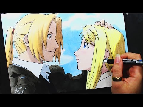 Speed Drawing - Edward and Winry [FullMetal Alchemist Brotherhood]