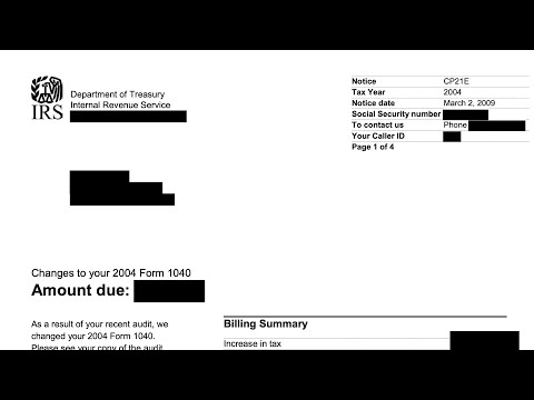 How to understand your CP21E Notice (IRS made the changes to your tax return because of an audit).