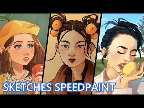 [PORTRAIT SPEEDPAINT] Study Sketches 5 - Citrus