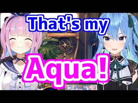 Aqu-tan supports Sui-chan [Hololive/Hoshimachi Suisei/Minato Aqua]