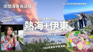 【東京近郊這樣的景色竟然是免費…】2日1夜熱海+伊東放鬆之旅♨️日限4組客人人均$1700一泊兩食 極私隱溫泉酒店 | 火山頂360度絕美海景配咖啡 | 去伊東搵美咲 | Anne姐Vlog