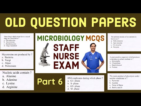 Nursing exam questions and answers microbiology MCQ staff nurse exam preparation 2024