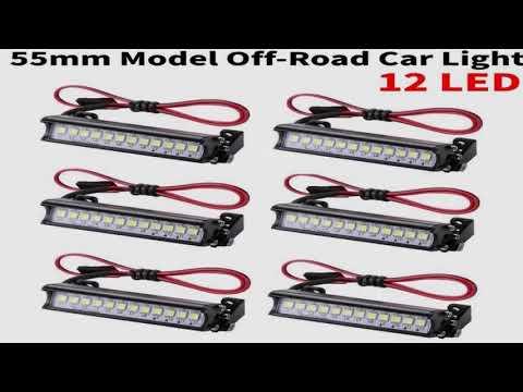 Rc Car Roof Lamp Light Bar For 1/10 Rc SCX10 TRX4 D90 90048 55mm 12 Led Universa