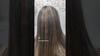 Hair highlights & smoothening+keratin treatment  #hairsmootheningandkeratintreatment #hairkeratin