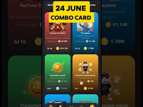 hamster combat daily combo card today 24 june #viral #shorts #hamstercombat