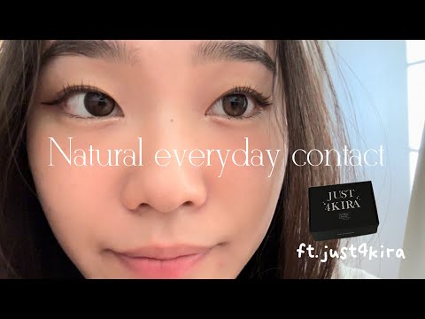 ✧.* natural colored contact lenses for dark eyes unboxing + try on (ft. just4kira)