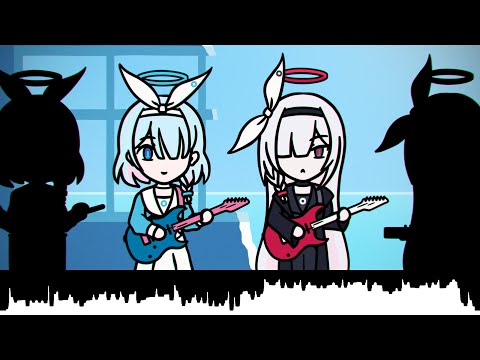 Arona and Plana play Aoharu (Blue Archive music animation)