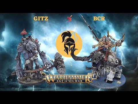 Age of Sigmar Battle Report: Gloomspite Gitz Vs Ogor Maw Tribe: Glogg's Megamob vs Boulderhead.