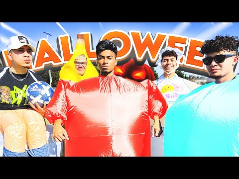 WE PLAYED SOCCER IN HALLOWEEN COSTUMES !!