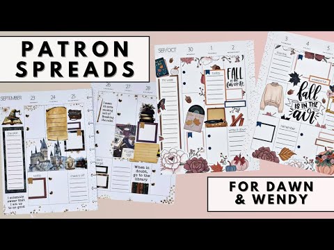 PLAN WITH ME | PATRON SPREADS FOR DAWN & WENDY | THE HAPPY PLANNER