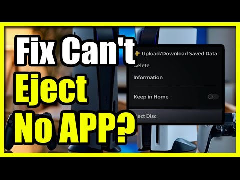 How to Fix Can't Eject Disc if Button is Broken & App is Deleted on PS5 (Fast Method)