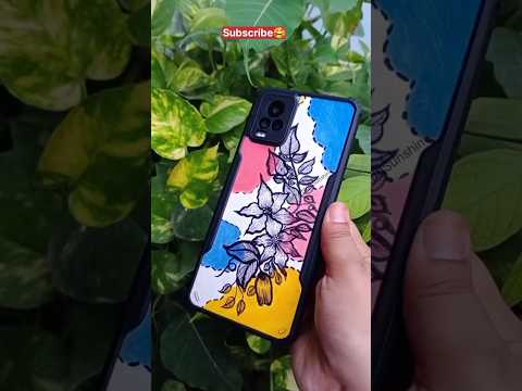 Mobile Cover Art😍😱#diy #shorts #viralvideo #painting  #craftwithsunshine #ytshorts