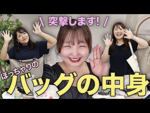 【突撃！】ぽっちゃり３人のバッグの中身チェック✨