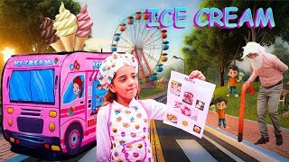 Kashu and Haad Pretend Play Ice Cream Truck and Sells Ice Cream | Fun Pretend Play | #FunForKids