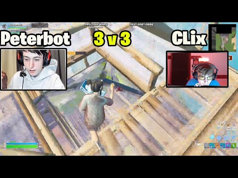 Peterbot vs Clix 3v3 Zone Wars Wager Fights!