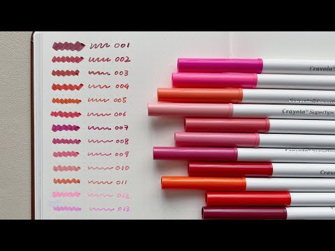 Crayola Super Tips Colour Swatch | Satisfying Pen Swatch