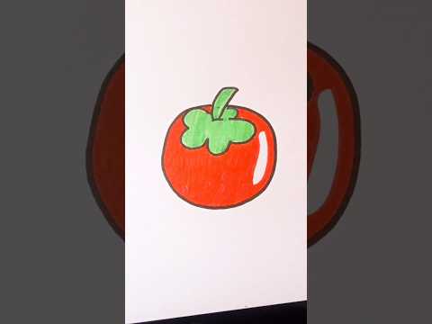 How to draw tomato 🍅 |Menggambar tomat #easydrawing #howtodraw #menggambar