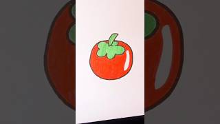 How to draw tomato 🍅 |Menggambar tomat #easydrawing #howtodraw #menggambar