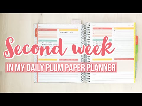 Daily Plum Paper Planner - Week 2