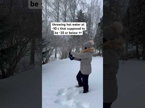 Throwing hot water in the air #shorts #viral #trending #coldweather #finland