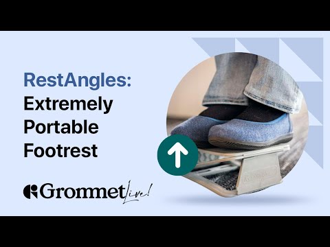 No More Dangling Feet or Legs with RestAngles Portable Footrest | Grommet Live