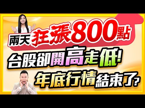 郭哲榮分析師【兩天狂漲800點 台股卻開高走低! 年底行情結束了?】2024.12.24