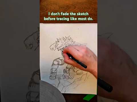 My tracing method for anime fan art. My Hero Academia  #drawingtutorial #mangaartwork #fanartanime