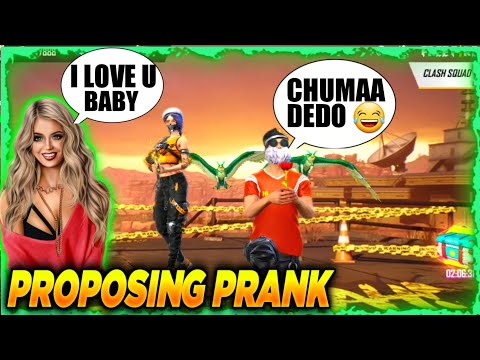 PROPOSING PRANK WITH MY EX GF😂|| MOST FUNNY PRANK EVER FREEFIRE ||FACE CAM 😉