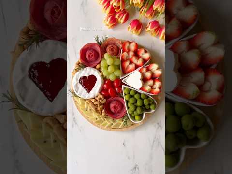 Valentine’s Charcuterie Board Inspiration Ideas 🌹 #shortsvideo