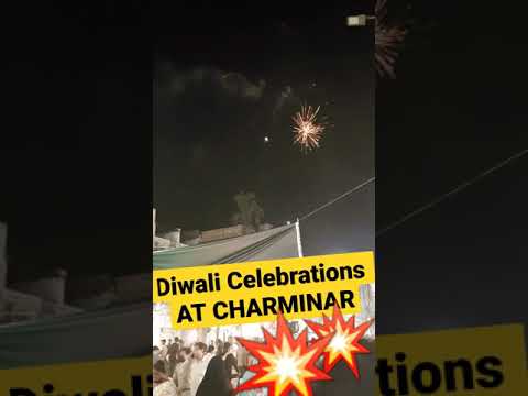 Diwali Celebrations AT Charminar #Diwali at charminar  #vasanthatelugukitchen #shorts