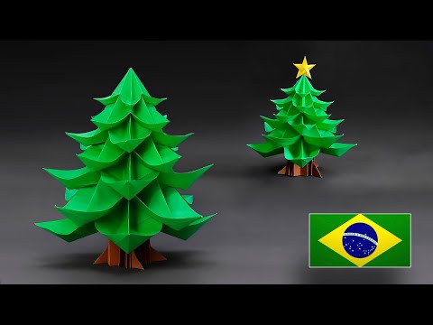 Árvore de Natal de Origami Modular - Versão Simplificada Passo a Passo