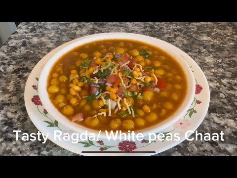 Tasty Ragda Chaat/white peas / Vellai pattani sundal Chaat