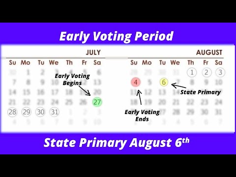 Vote early from July 27 to Aug. 4 in the Primary Election