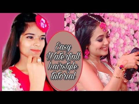 Easy waterfall hairstyle tutorial / Hairstyle for long/ medium and short hair| Nehakakar