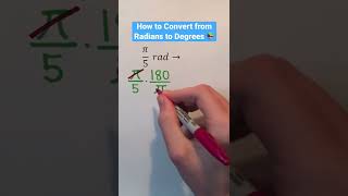 How to Convert from Radians to Degrees 📚 #Shorts #algebra #math #maths #mathematics #education